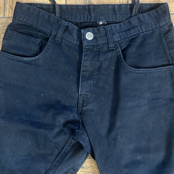 Streets & Steel Black Motorcycle Jeans Reinforced Aramid Knees Size 28 - Picture 8 of 11